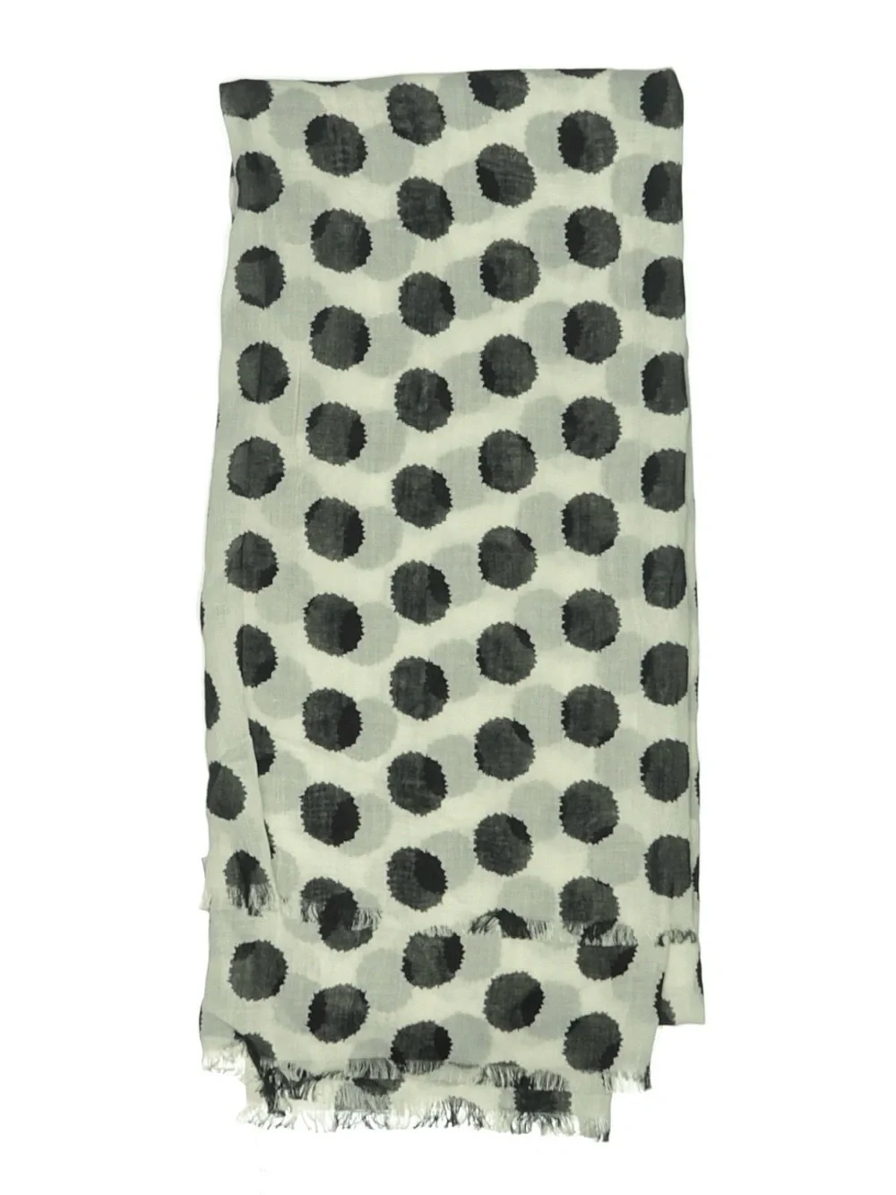 100% cotton - Polka Dot Lightweight Black and White Scarf
